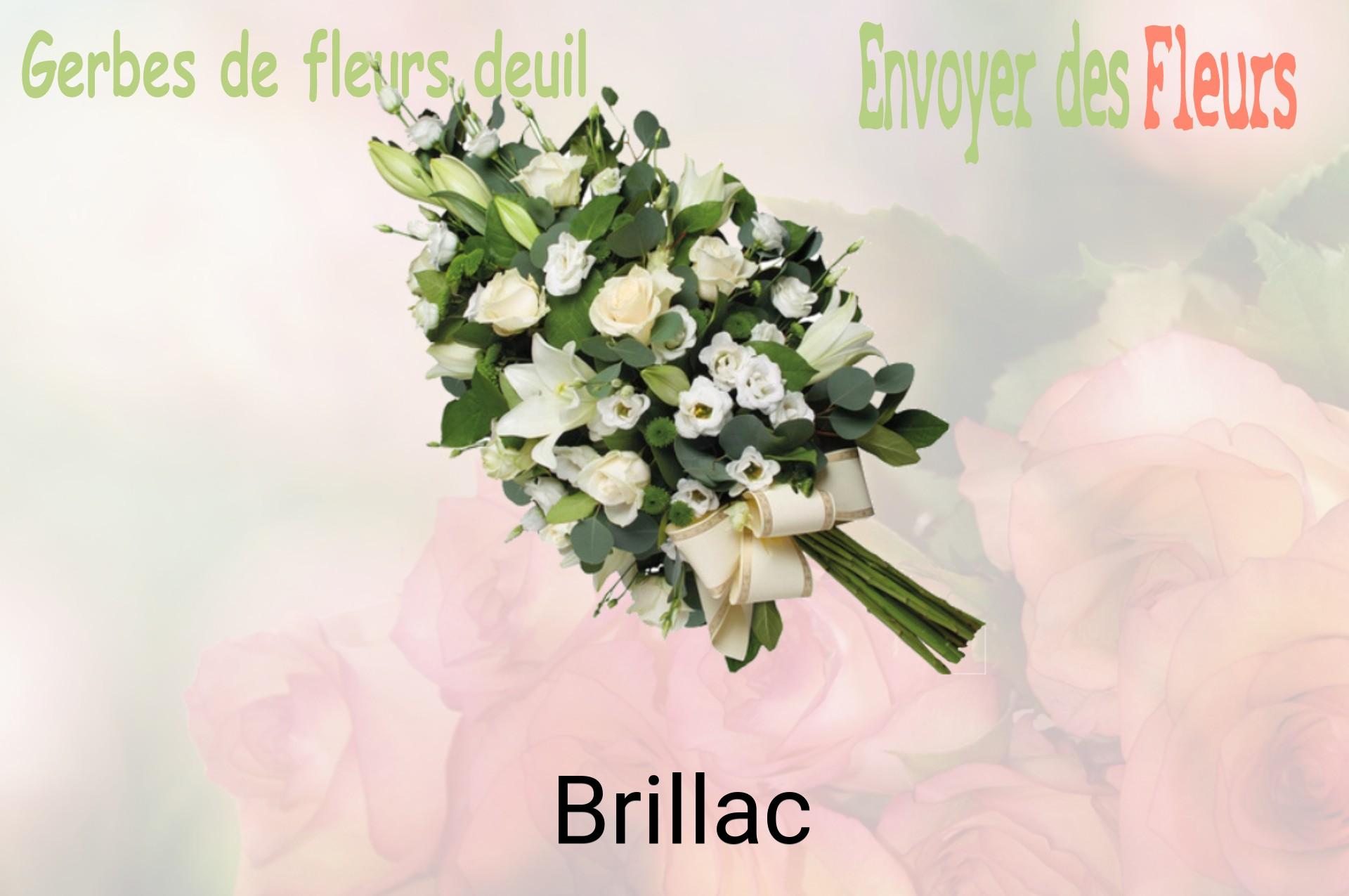 Gerbe de fleurs de deuil livrée à Brillac